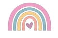 Autocollant Printemps – Arc-en-ciel cœur