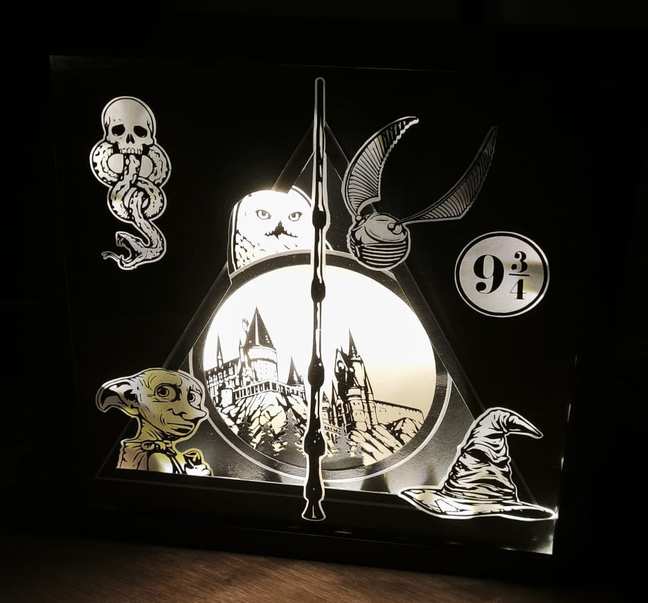 Shadow Box Harry Potter – Cadre lumineux 32x32cm