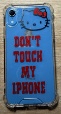 Coque téléphone Don't Touch My iPhone – Hello Kitty