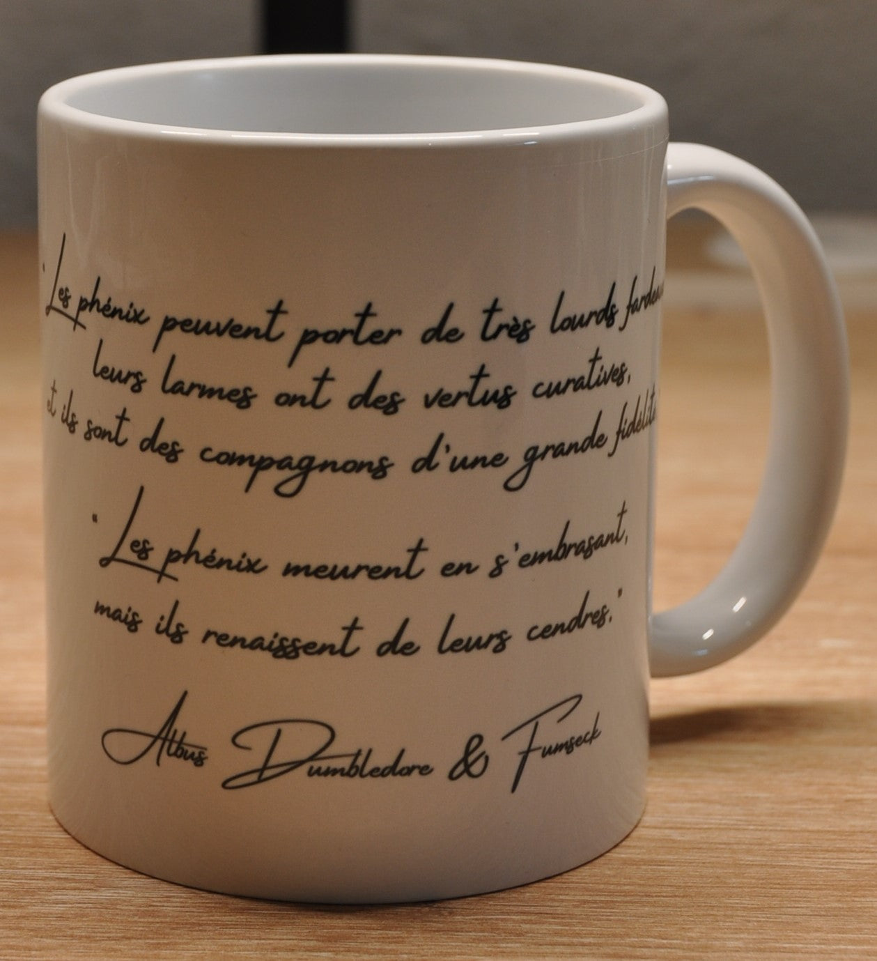 Mug Phénix – Citations Dumbledore & Fumseck – 330ml