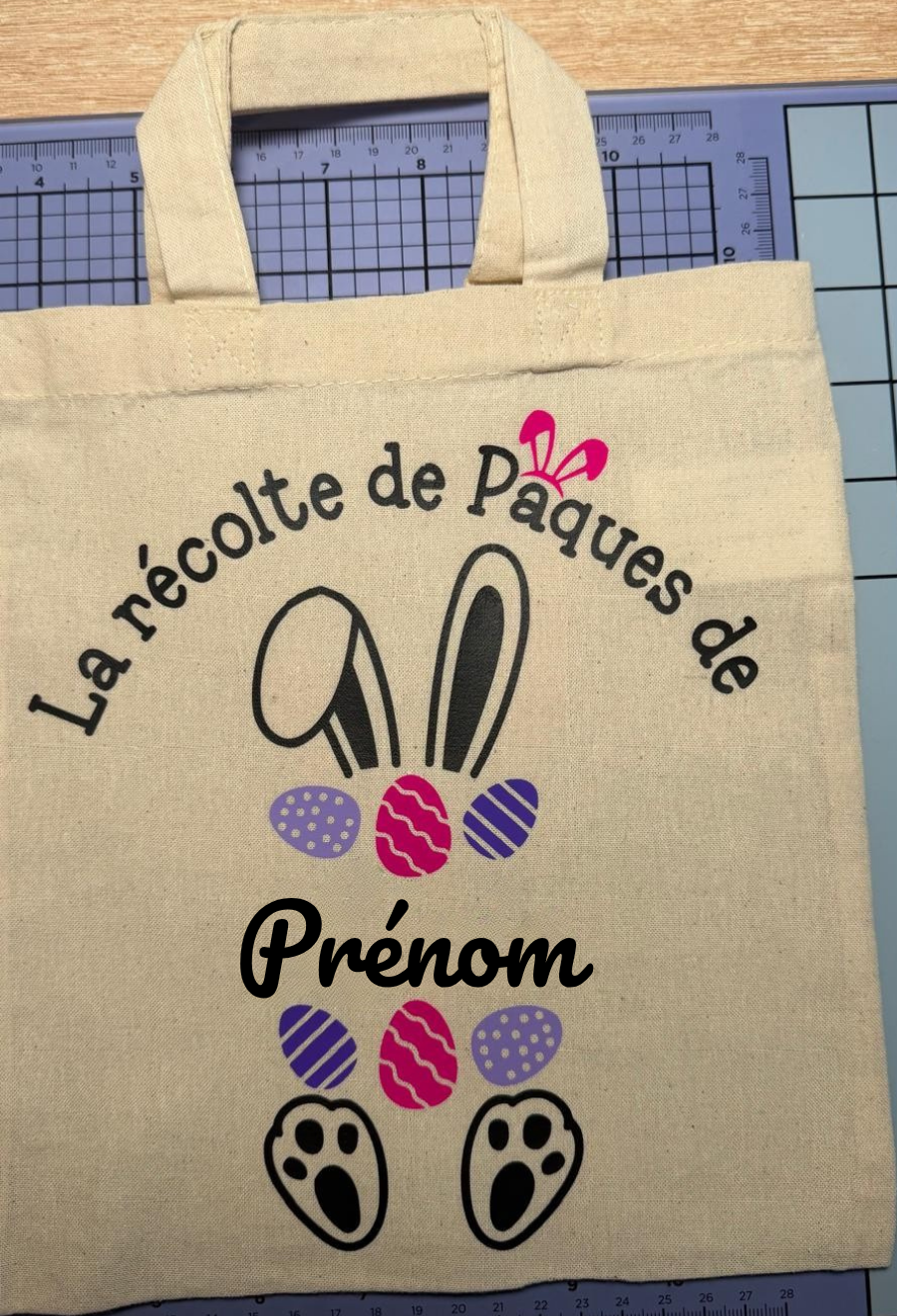 Tote bag Pâques personnalisé prénom