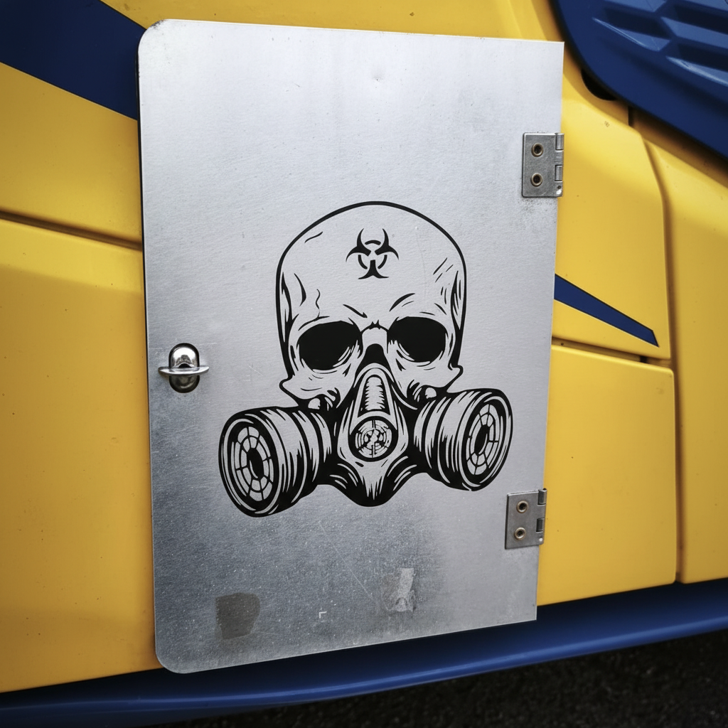 Sticker sur véhicule recadré